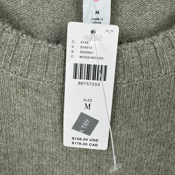 Daily Practice Anthropologie Dress Size Medium Green Knit Sweater Turtleneck NWT - Picture 5 of 11